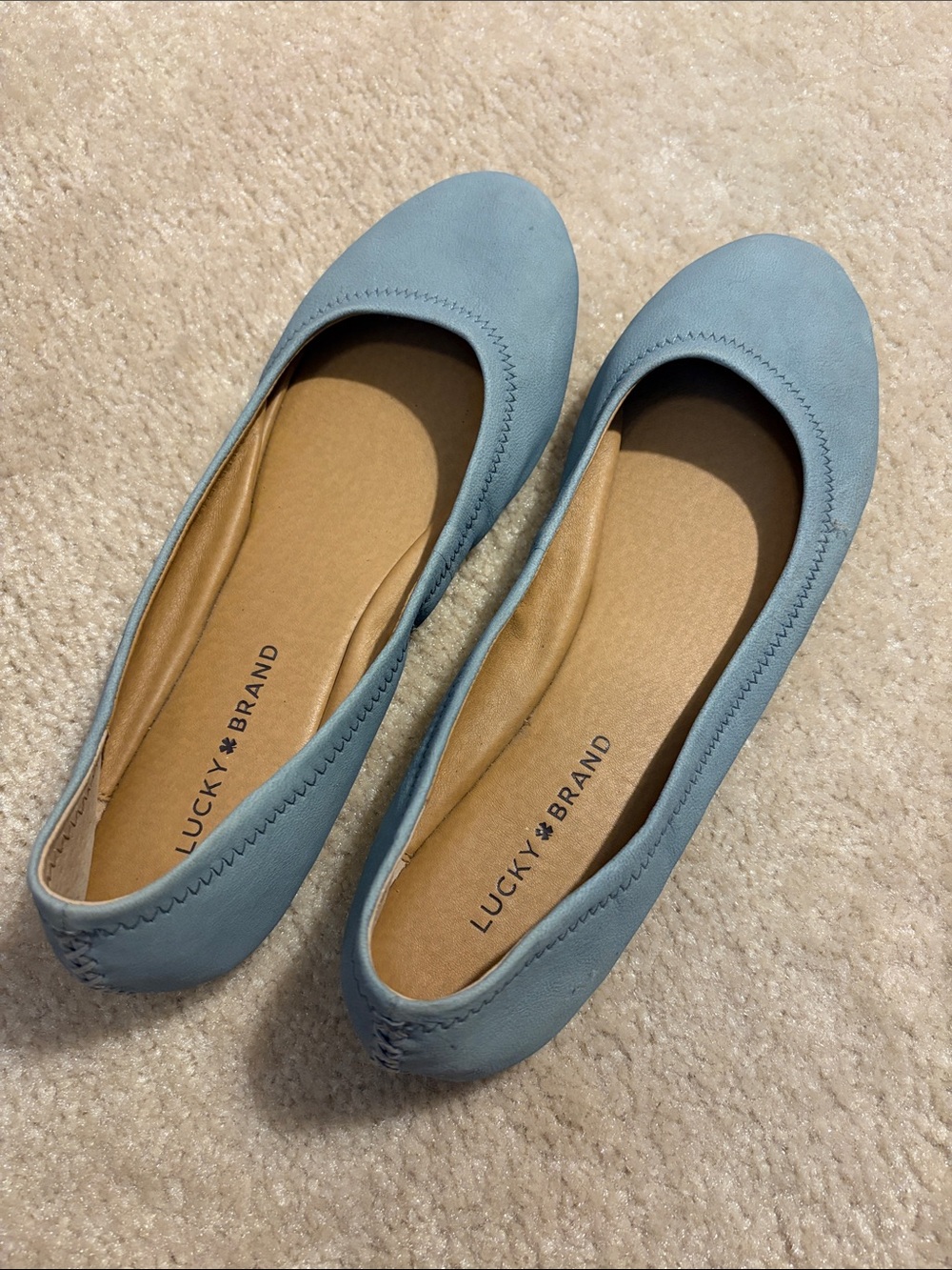 Lucky Brand Powder Blue Slip-On Ballet Flats